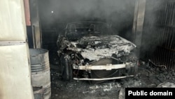 Өрт чалган автоунаа.