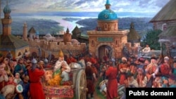 Сөембикә белән хушлашу, Фиринат Халиков рәсеме