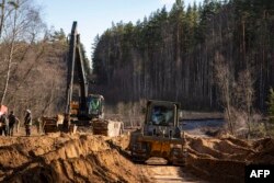 Ратавальныя працы на палігоне ў Літве, 27 сакавіка 2025 году