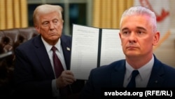 Валер Кавалеўскі. Дональд Трамп. Свабода Premium. Ілюстрацыйны каляж 