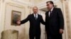 Russian President Vladimir Putin (right) and Tajik President Emomali Rahmon in Moscow on August 1