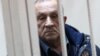Aleksandr Solovyov, the former governor of Russia's Udmurtia region, is seen in a court hearing in Moscow in 2017