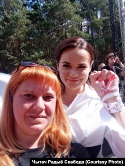 Юлія Лаптановіч са Сьвятланай Ціханоўскай