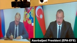 Ռուսաստանի և Ադրբեջանի նախագահներն առցանց ստորագրում են եռակողմ հայտարարությունը, 9-ը նոյեմբերի, 2023թ.