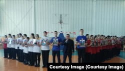 Открытие волейбольного турнира. Митинг памяти погибших