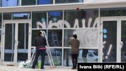 Grafit na staklu zgrade ubrzo je uklonjen