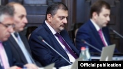 Armenia - Finance Minister Vache Gabrielian at a cabinet meeting in Yerevan, 20Sep2012.