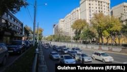 Бишкектеги жол тыгыны.