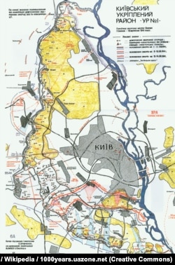 «Київський укріплений район – УР №1». Автор мапи: О. Кравченко