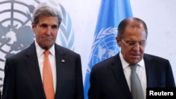 ԱՄՆ պետքարտուղար Ջոն Քերրի և Ռուսաստանի արտգործնախարար Սերգեյ Լավրով, Նյու Յորք, սեպտեմբեր, 2016թ․