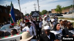 Трампка каршы демонстранттар. Кливленд, 18-июль, 2016-жыл.