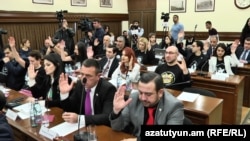 Armenia - At a Yerevan City Council session, Nov 29 2017 