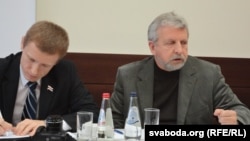 Аляксей Янукевіч і Алесь Мілінкевіч