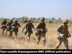 Морські піхотинці під час навчань «Сі Бриз-2018». Фото прес-служби Командування ВМС