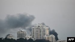 Дим над Києвом унаслідок нічної атаки РФ, 7 вересня 2025 року