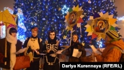 Рождественский вертеп в Донецке. Январь 2014-го года