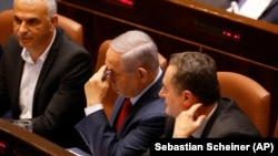 Премьер-министр Израиля Биньямин Нетаньяху перед голосованием о самороспуске Кнессета