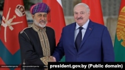 Аляксандар Лукашэнка і султан Аману Хайтам бін Тарык аль-Саід. Архіўнае фота