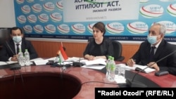 Барно Саидвализода на пресс-конференции