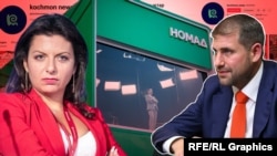 Saradnik kremaljske propagandistkinje Margarite Simonjan (lijevo) navodno ima značajan uticaj u Nomad TV, za koju se vjeruje da je povezana s odbjeglim moldavskim oligahom Ilanom Šorom. (ilustrativna fotografija)