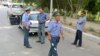 Aşgabat, ýol gözegçiligi polisiýasy iş başynda. Arhiw suraty