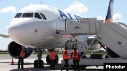 Armenia -- A passenger jet belonging to Armavia airlines at Yerevan's Zvartnots airport, 16Sep2010