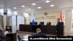 В здании российской полиции Севастополя. Крым, 14 октября 2024 года