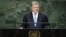 Президент України Петро Порошенко під час виступу на Генеральній асамблеї ООН. Нью-Йорк, 26 вересня 2018 року
