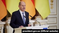 Германиянын канцлери Олаф Шольц.  Киев. 15-февраль, 2022-жыл. 