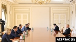 Եվրամիության հատուկ ներկայացուցիչ Տոյվո Կլաարի և Ադրբեջանի նախագահ Իլհամ Ալիևի հանդիպումը, Բաքու, 15-ը հուլիսի, 2022թ.