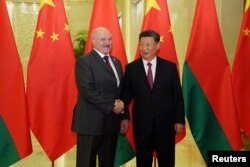Президент Беларуси Александр Лукашенко и лидер Китая Си Цзиньпин. Пекин, 25 апреля 2019 г.