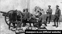 Гарматники Січових стрільців. Фотографія періоду 1917–18 років