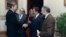 Микола Руденко (другий справа) і Рональд Рейган (ліворуч). Архівне фото
