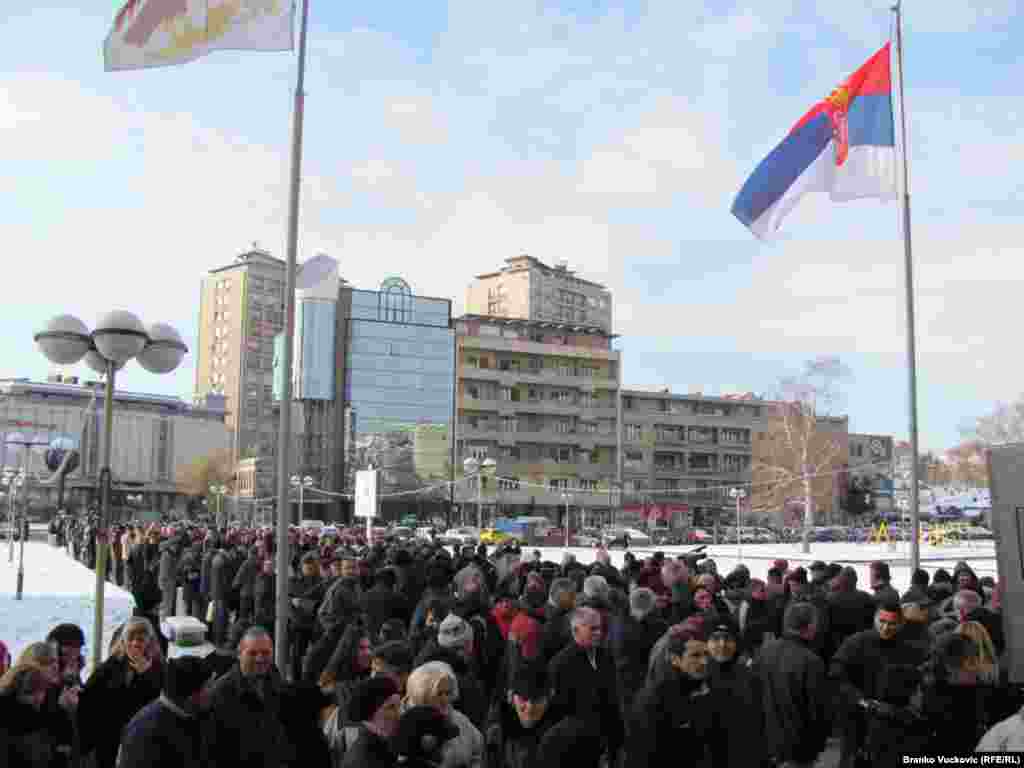 Protesti radnika ¨Zastava¨ automobili, Kragujevac, 28.12.2010. Foto: Branko Vučković 
