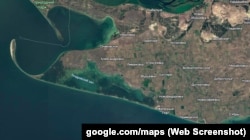 Тендрівська коса. Скриншот супутникової мапи Google