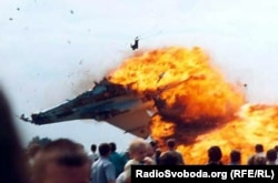 Момент падіння Су-27