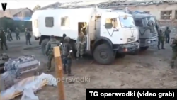 Расейскі фільтрацыйны лягер у Нароўлі. Ілюстрацыйнае фота