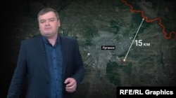 Відстань між військовою техніою бойовиків до лінії фронту і нульових українських позицій