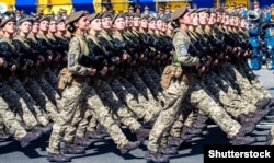 Жінки-військові на параді до Дня Незалежності України. Київ, 24 серпня 2018 року