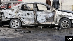 Машина, подвергшаяся террористическому нападению, в Сирии (архив)
