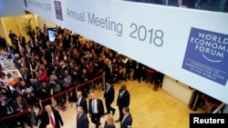 Президент Доналд  Трамп Давос форумуна  келген учур. 26-январ, 2018-жыл. 