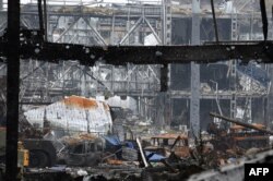 Зруйнований внаслідок бойових дій термінал Донецького аеропорту, 16 жовтня 2014 року