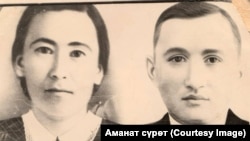 Токтоналы Ашыралиев жубайы менен.