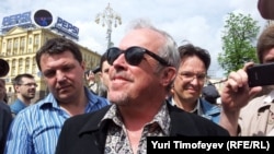 Андрей Макаревич на акции оппозиции в Москве летом 2012 года
