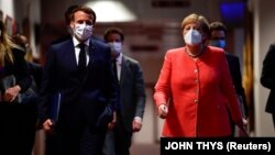 Գերմանիայի կանցլեր Անգելա Մերկել և Ֆրանսիայի նախագահ Էմանյուել Մակրոն, արխիվ