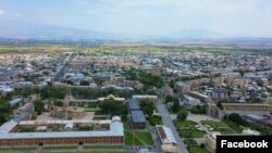 Armenia - An aerial view of the town of Vagharshapat.