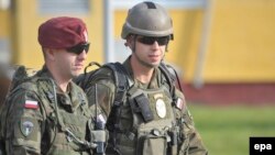 Польські військові під час відкриття міжнародних військових навчань на Львівщині 