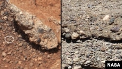 Камни на Марсе и на Земле.