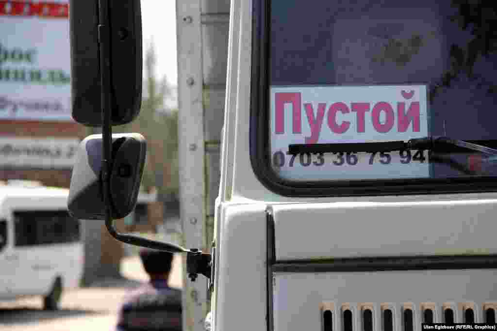 Аймактардан жемиш тартып келген унаалар кайра бош кетпеш үчүн базарда кардар күтүшөт.