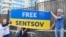 Під час акції протесту біля консульства Росії в Одесі з вимогою звільнити Олега Сенцова та інших українських політв'язнів із російських тюрем. Одеса, 24 травня 2018 року